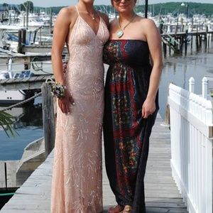 Beautiful blush prom dress in like new condition